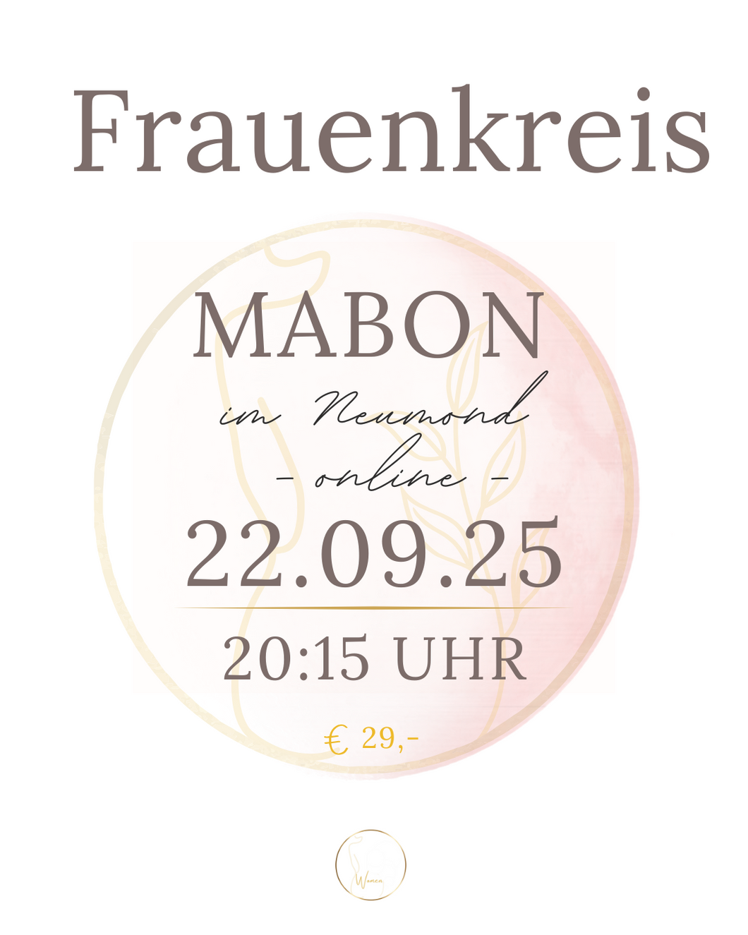 Frauenkreis Tag- & Nachtgleiche 22.09.25 um 20:15 MABON