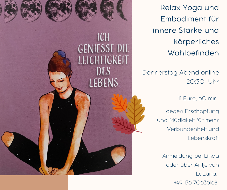 Yoga & Embodiment für innere Stärke 20:30 Uhr Donnerstags